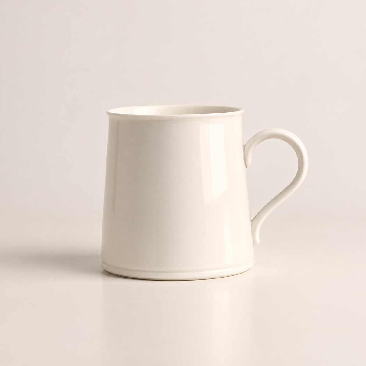 Ivory Thin-Handle Mug
