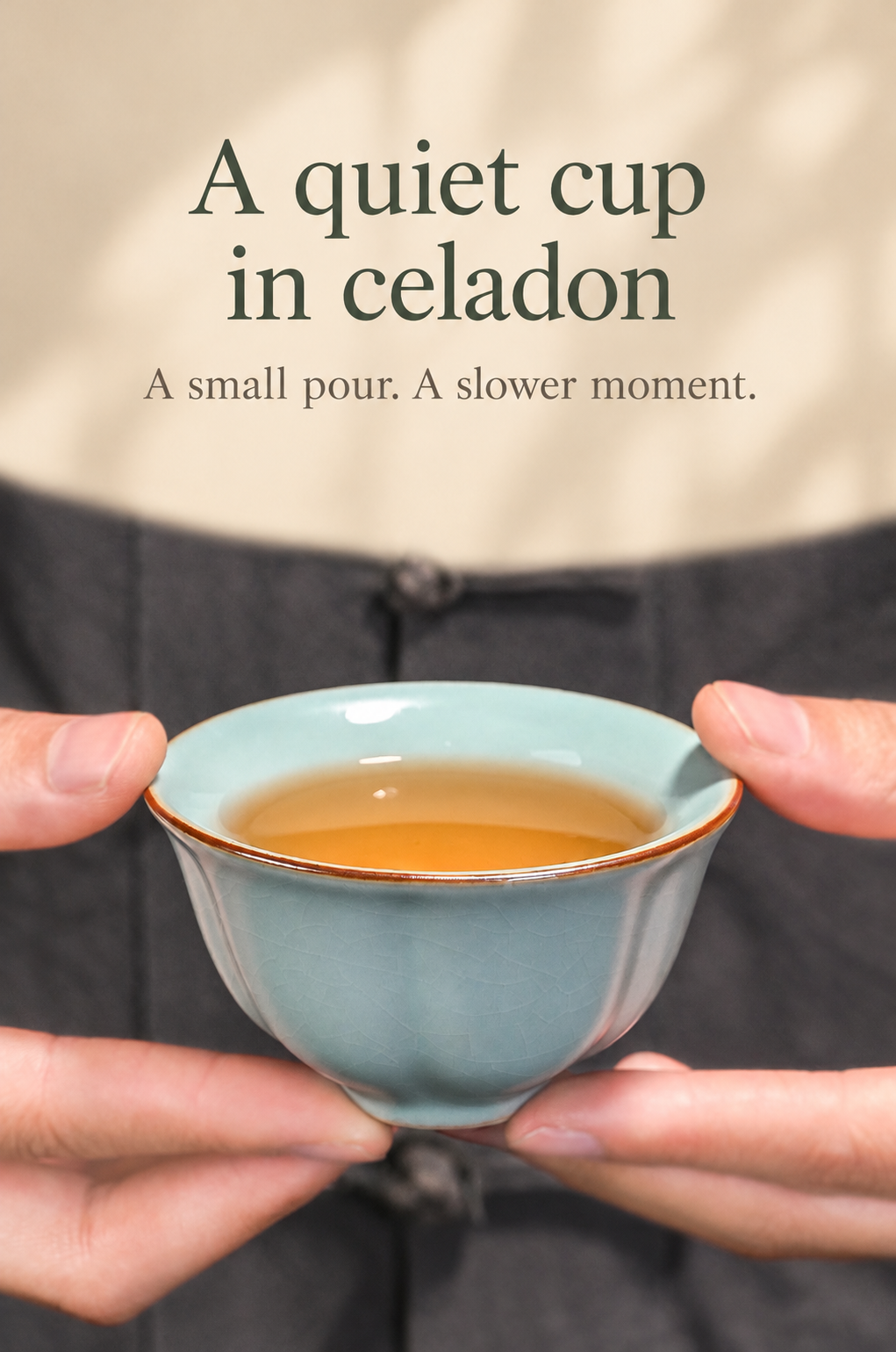 A quiet cup in celadon
