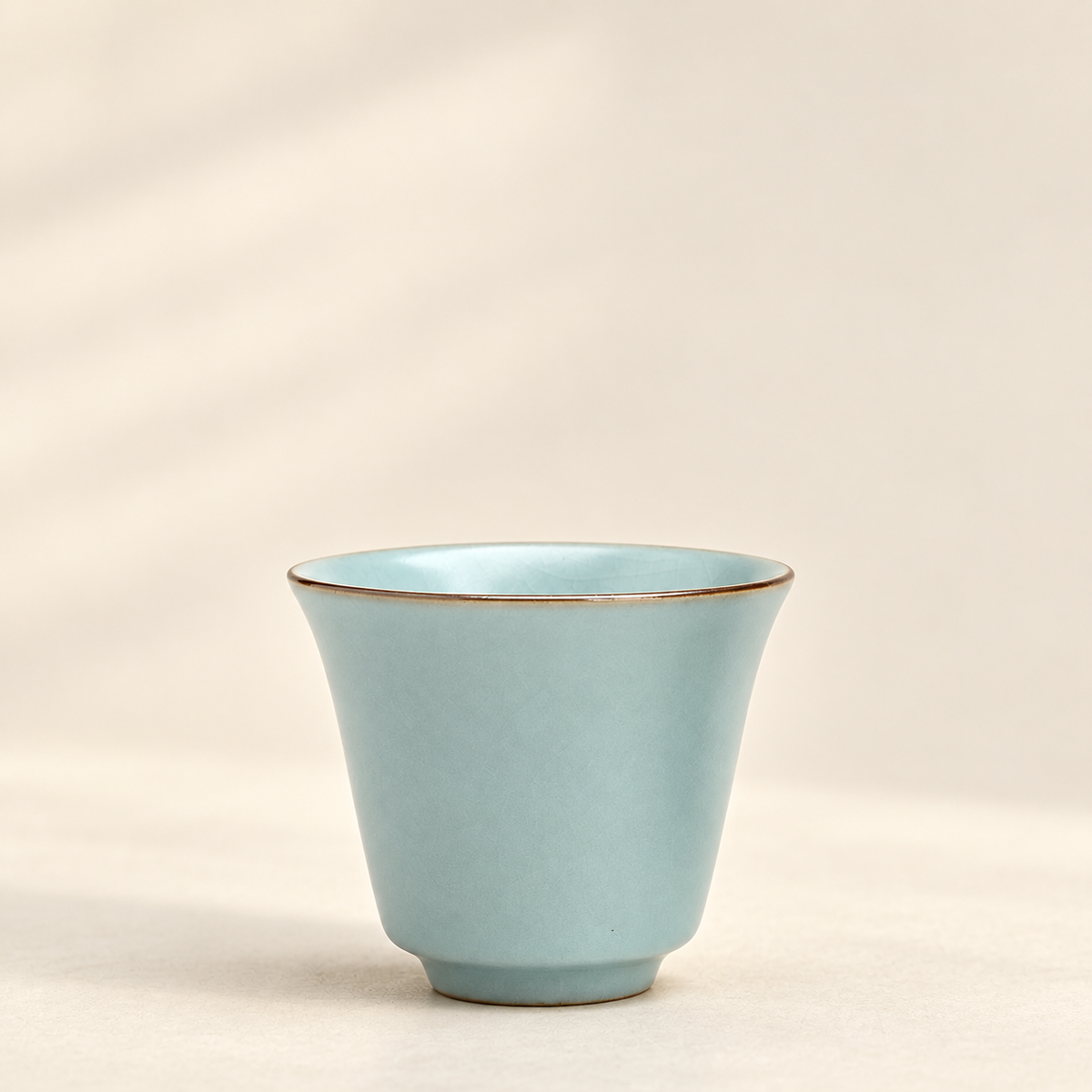 Sky-Blue Crackle-Glaze Tea Cup — image 6