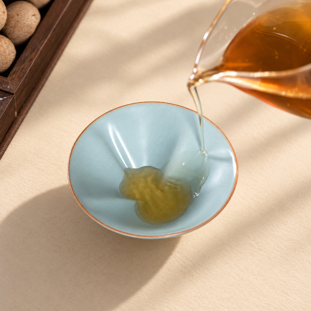 Sky-Blue Crackle-Glaze Tea Cup — image 19