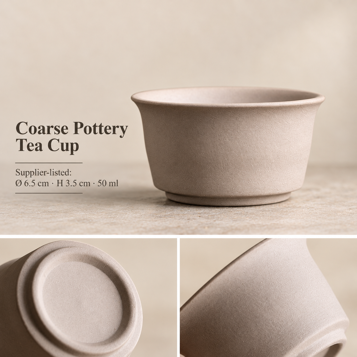 Coarse Pottery Tea Cup