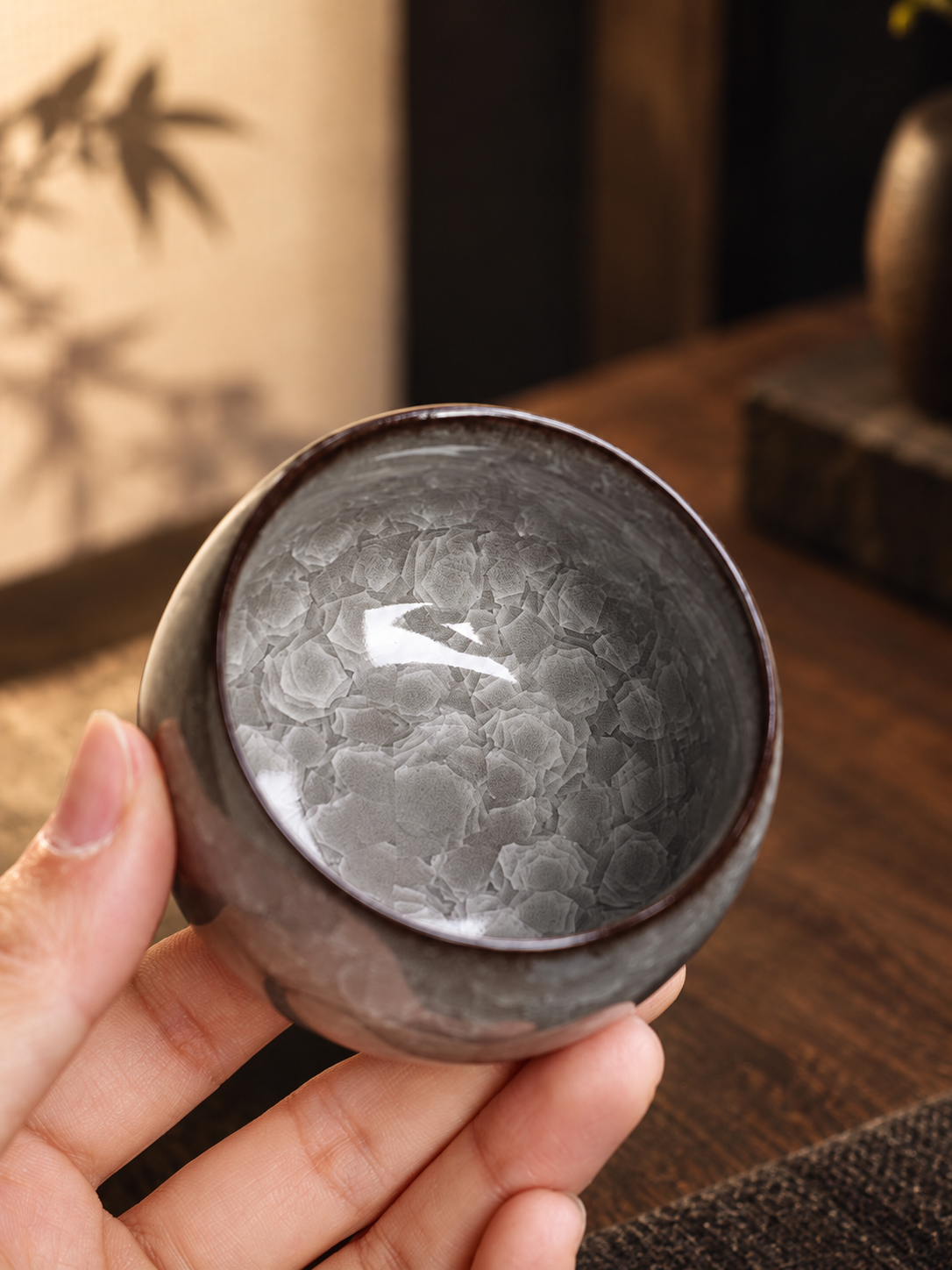 Black Ice Crackle Ceramic Teaware — image 2