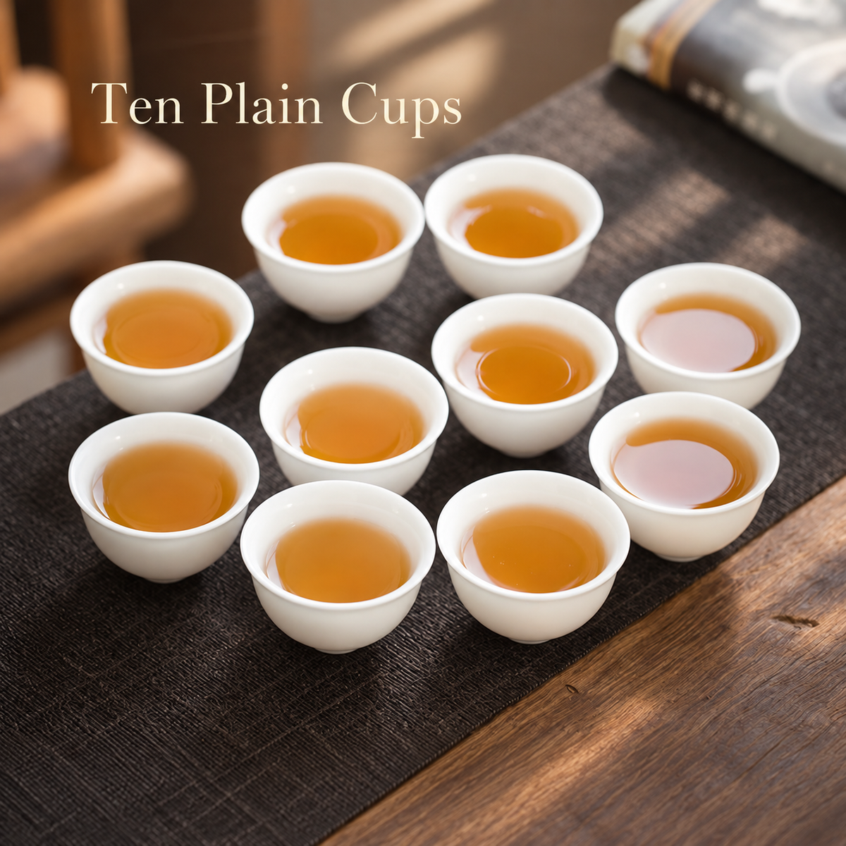 White Porcelain Tea Cups & Koi Sets — image 2