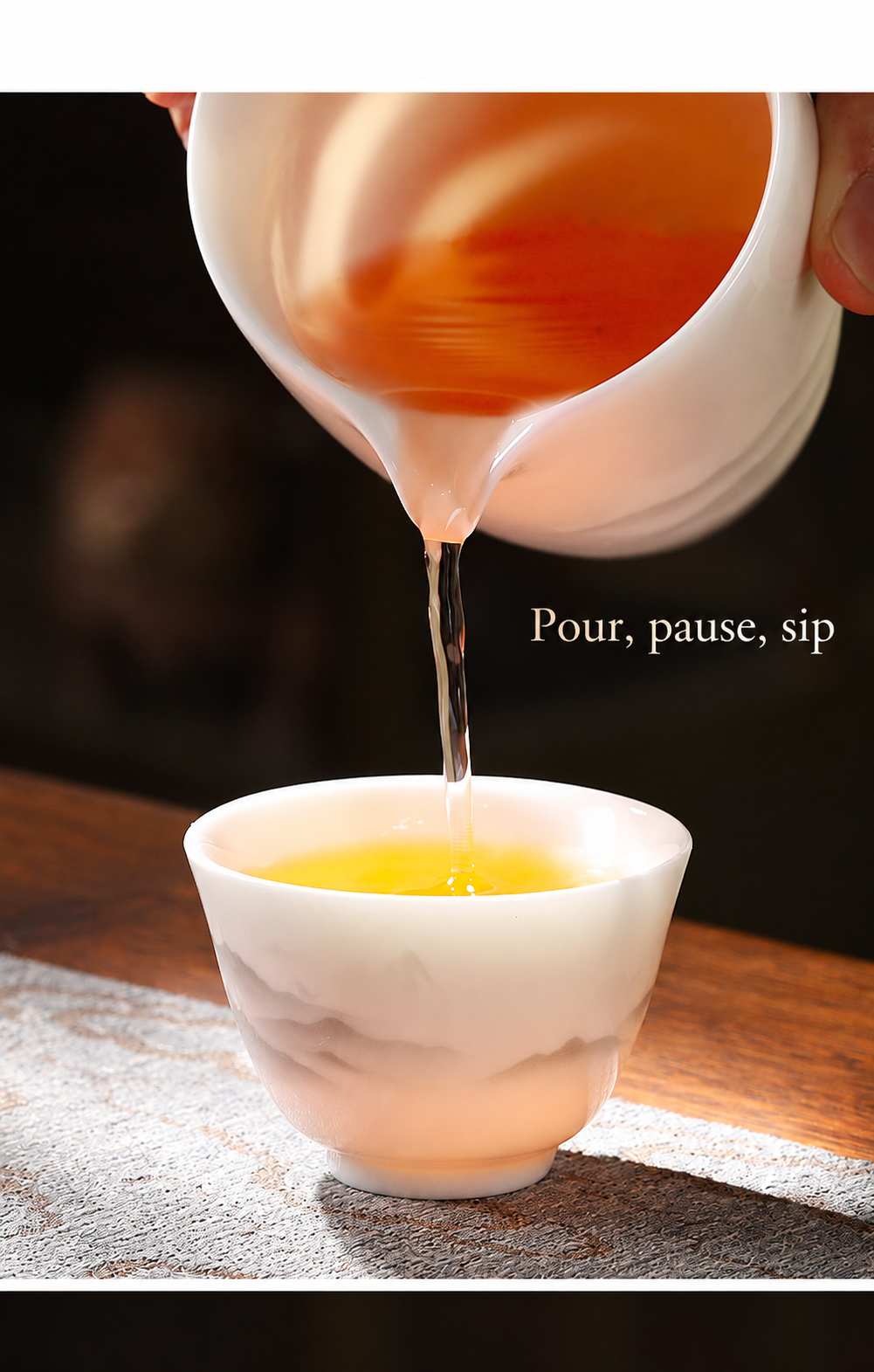 Pour, pause, sip