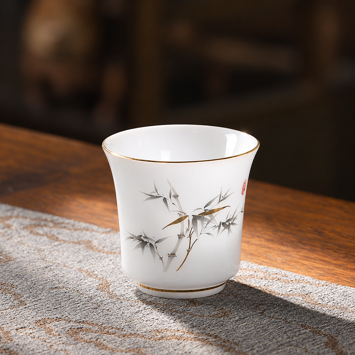 Mati / Ice-white porcelain / Bamboo / Single cup