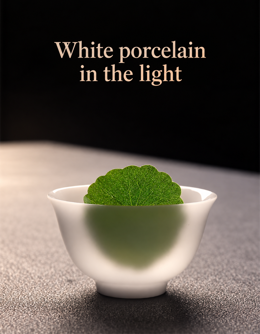 White porcelain in the light