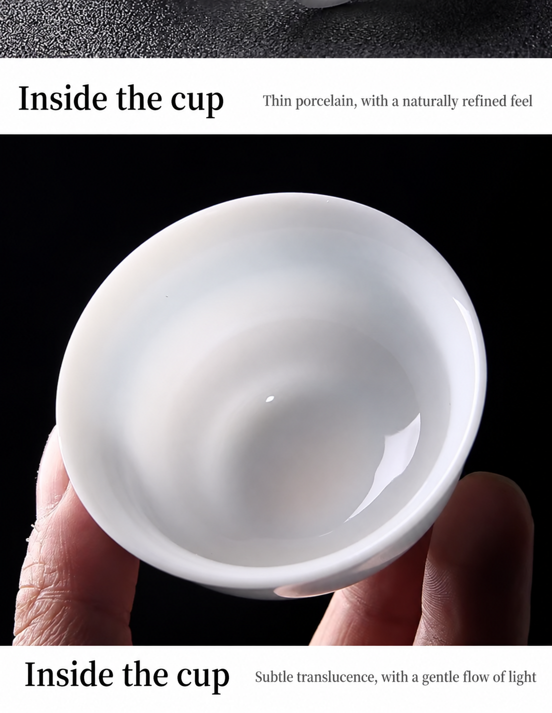 Inside the cup