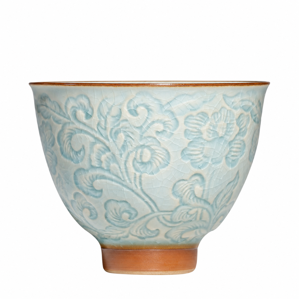 Lotus Relief Ceramic Tea Cup — image 2