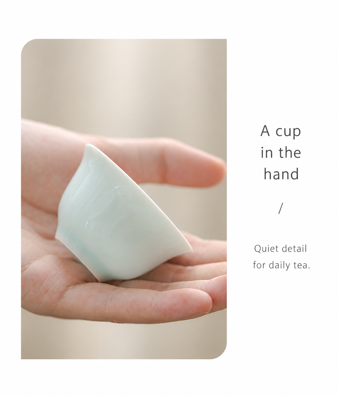 A cup in the hand