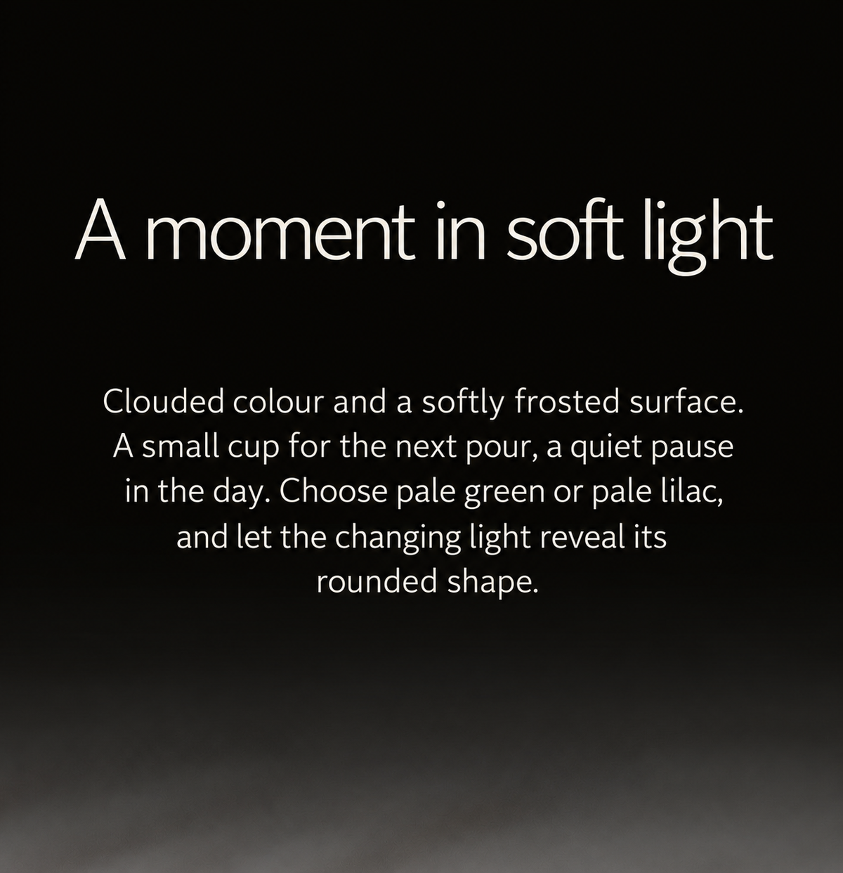 A moment in soft light