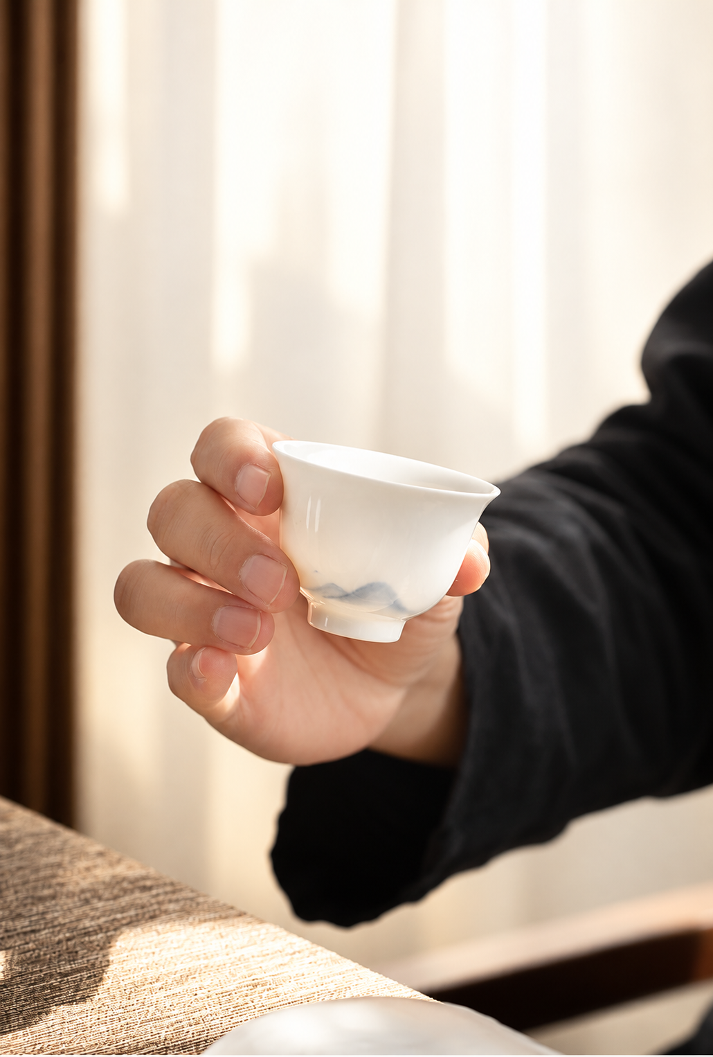 A cup in hand