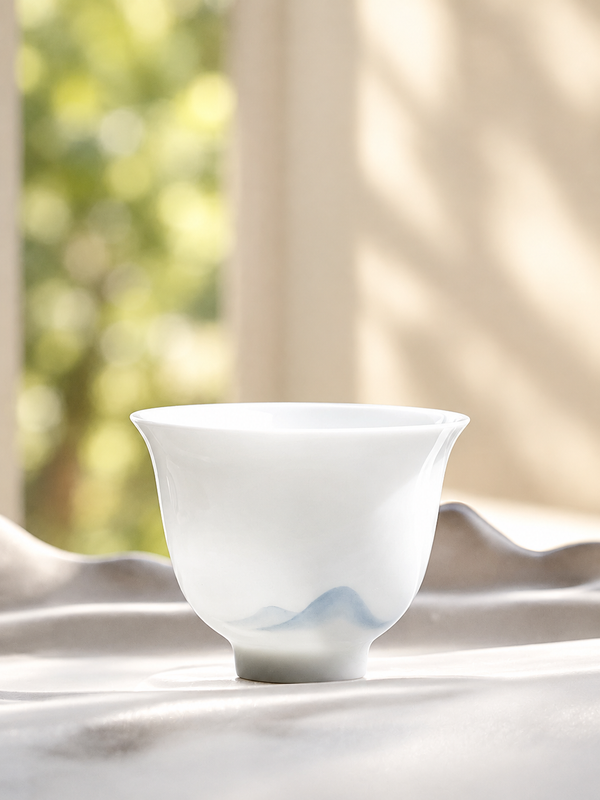 Distant Mountain Porcelain Tea Cup