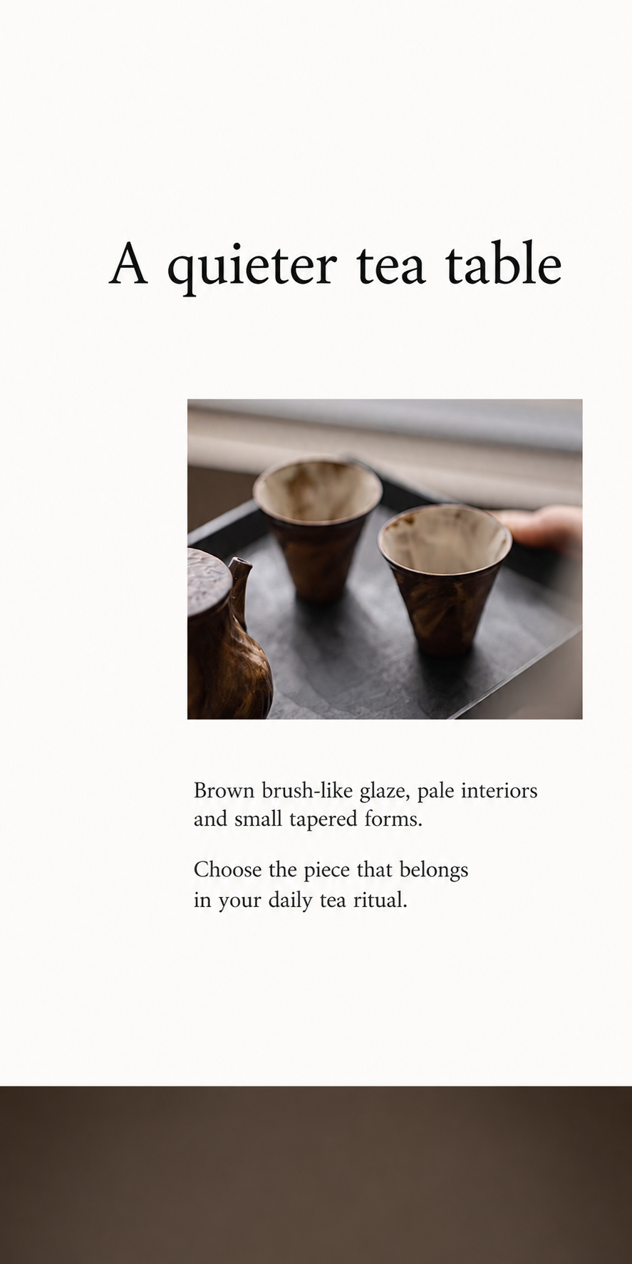 A quieter tea table