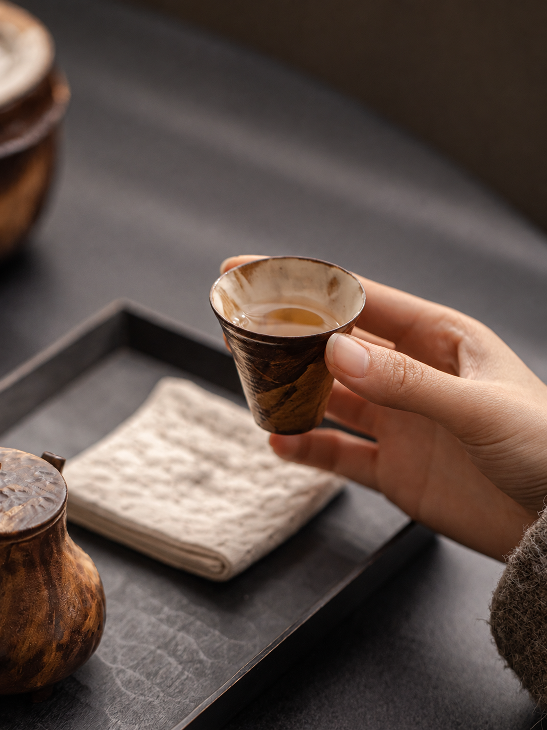 Earth Brown Ceramic Tea Pieces — image 5