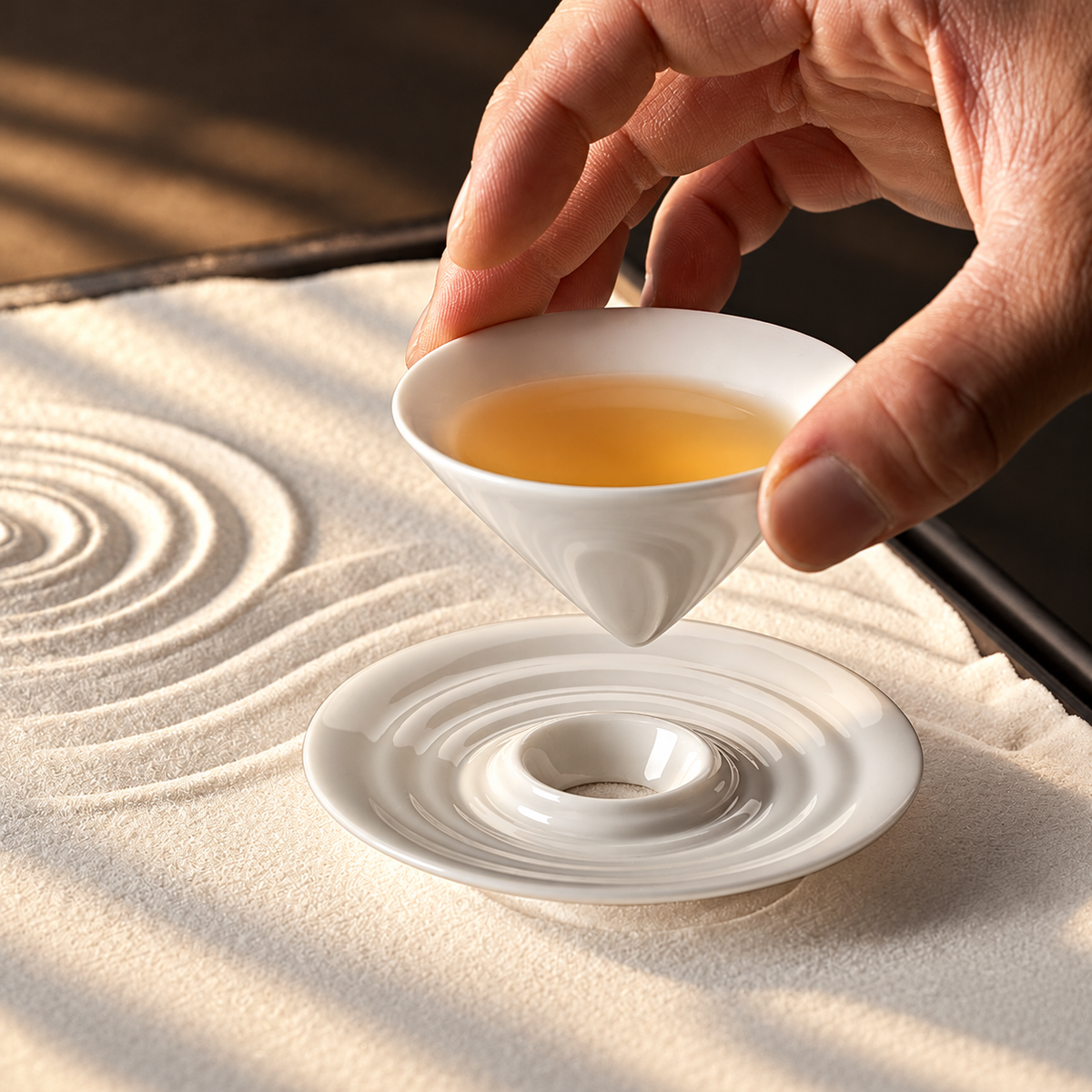 Yongquan Conical Porcelain Tea Cup — image 5