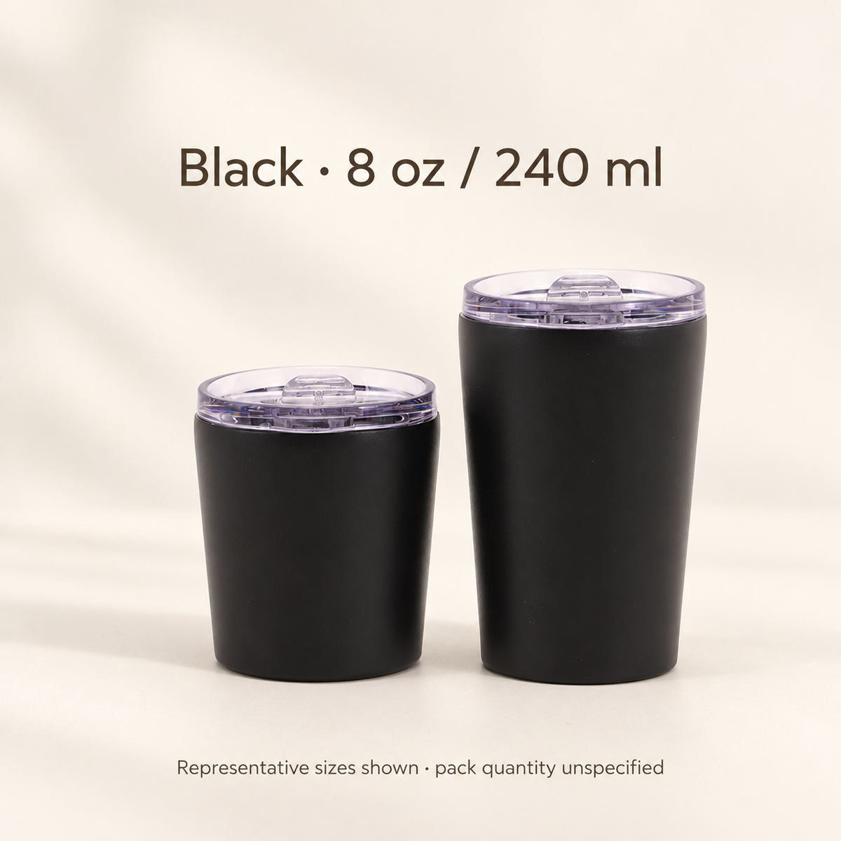 Black · 8 oz / 240 ml