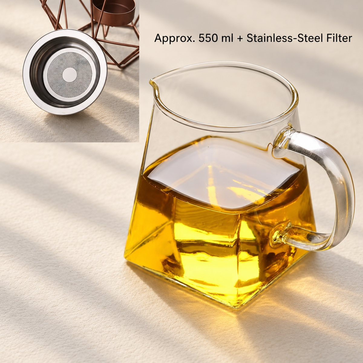 Square Base · 550 ml + Filter