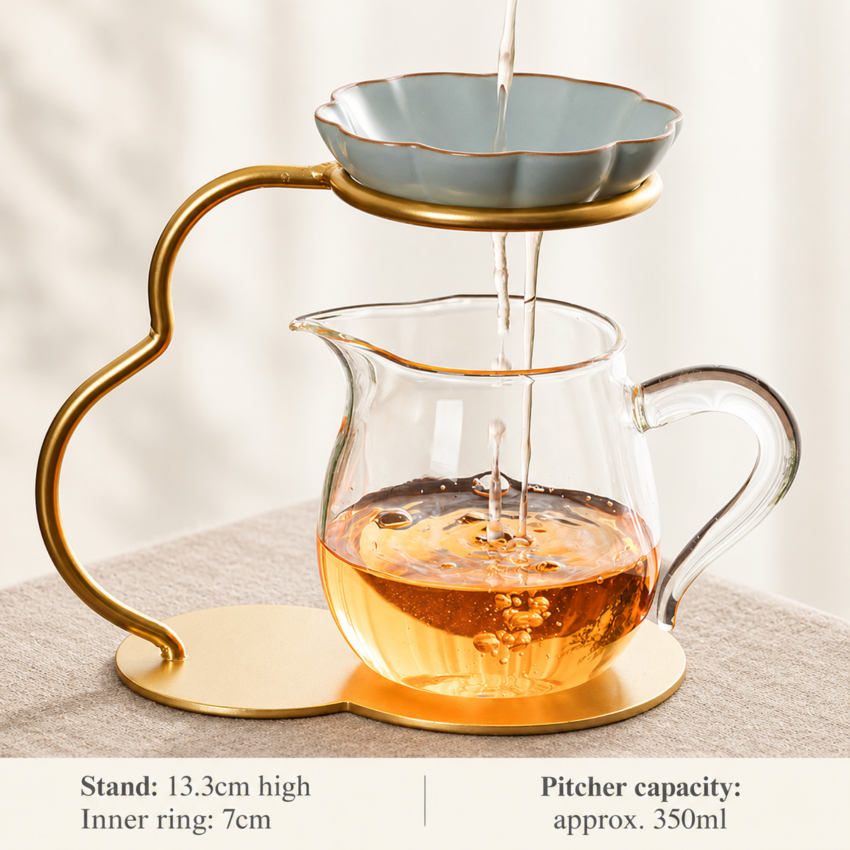 Celadon / Clear-Handle Round Pourer