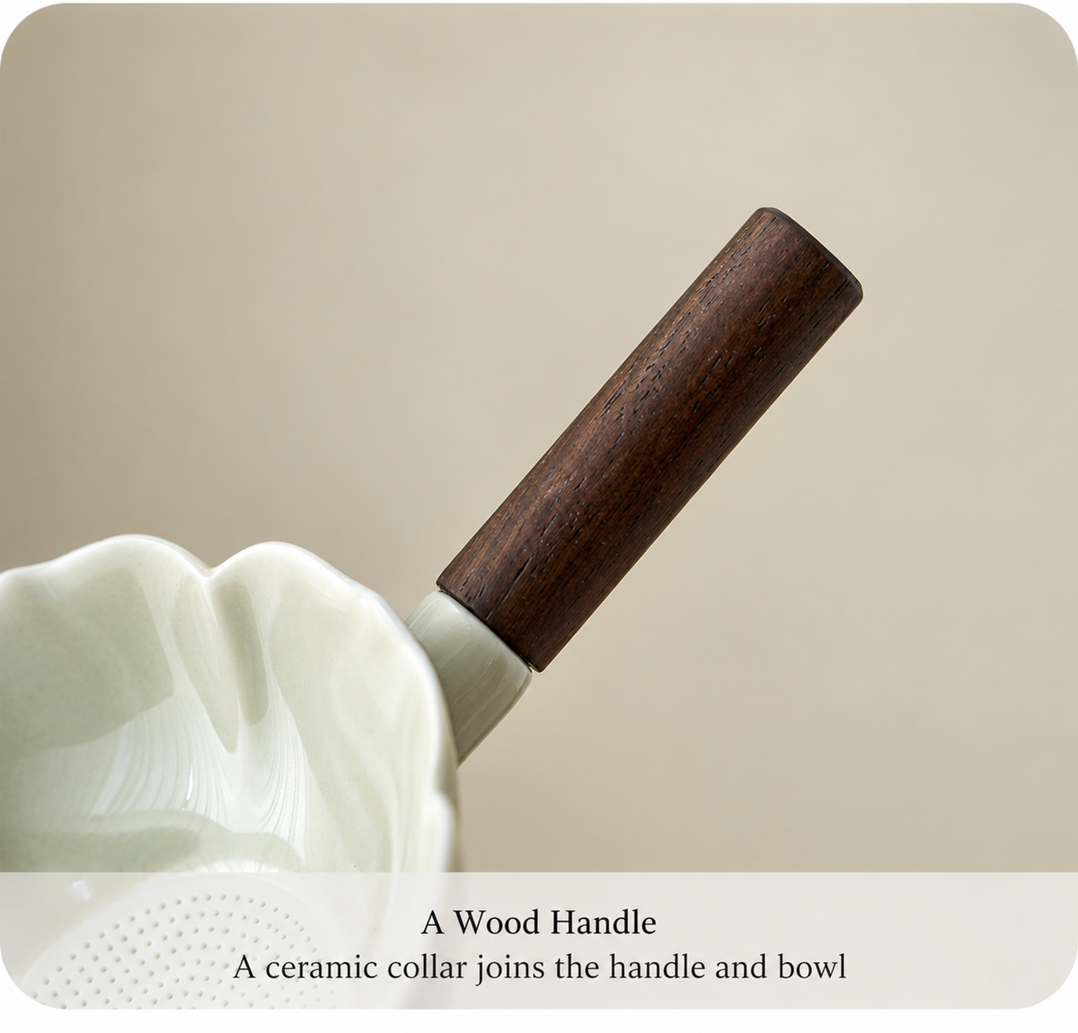 A wood handle