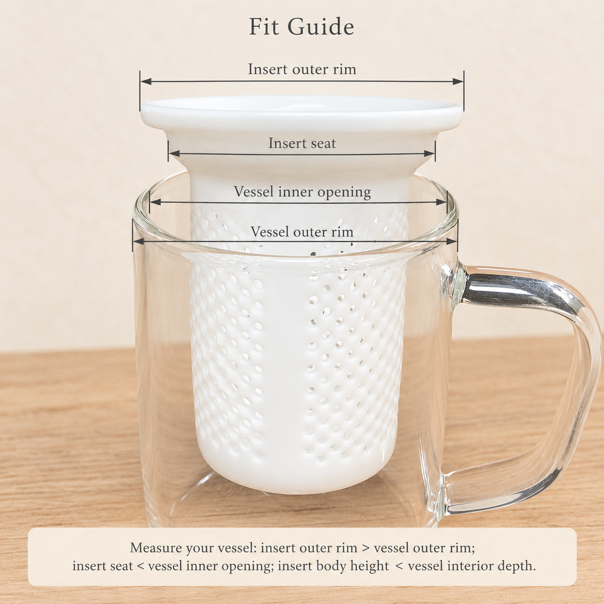 White Ceramic Tea Infuser Insert — image 4