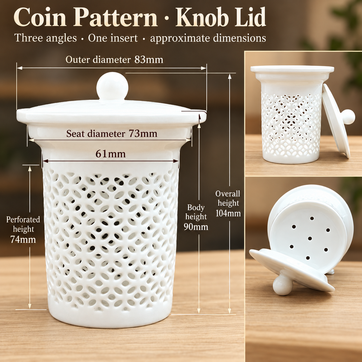Coin Pattern · Knob Lid