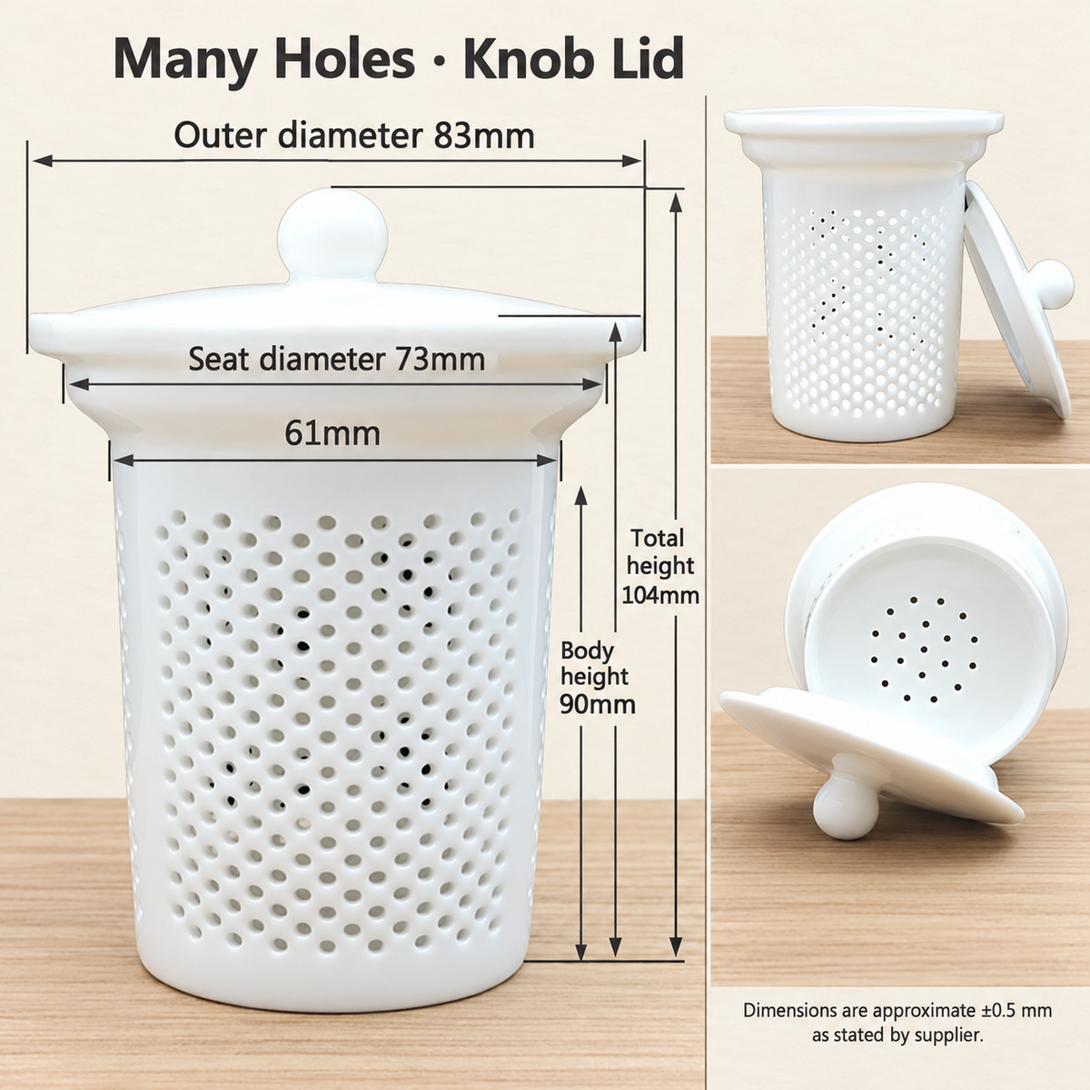 Many Holes · Knob Lid