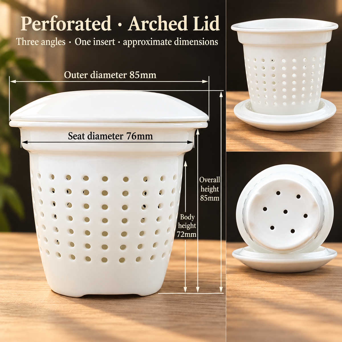 Perforated · Arched Lid