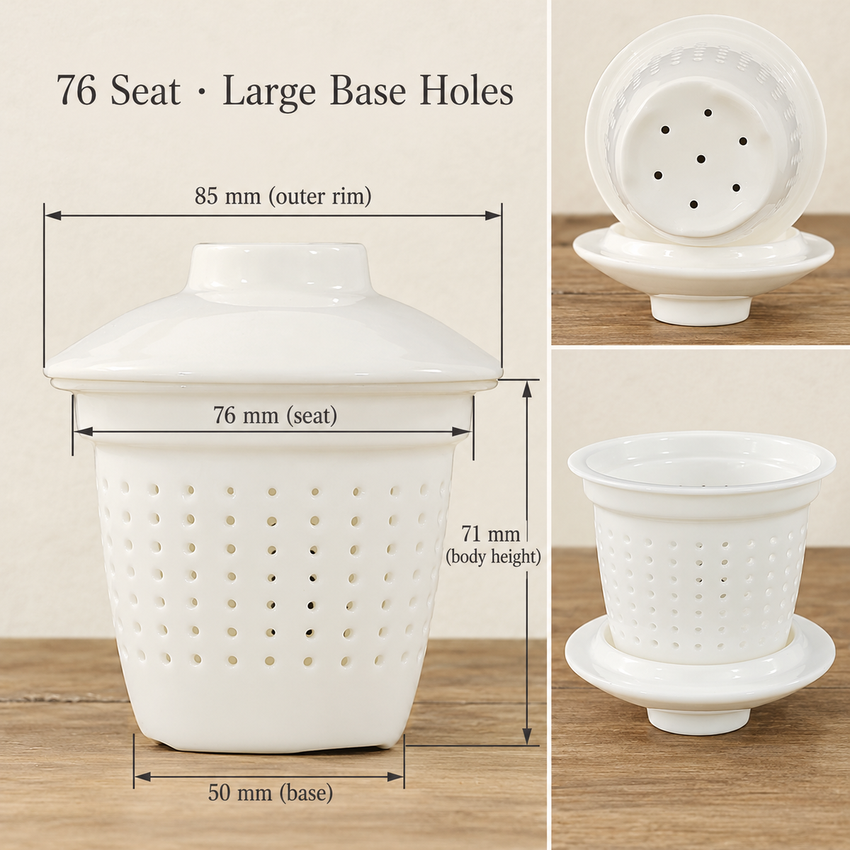76 Seat · Large Base Holes