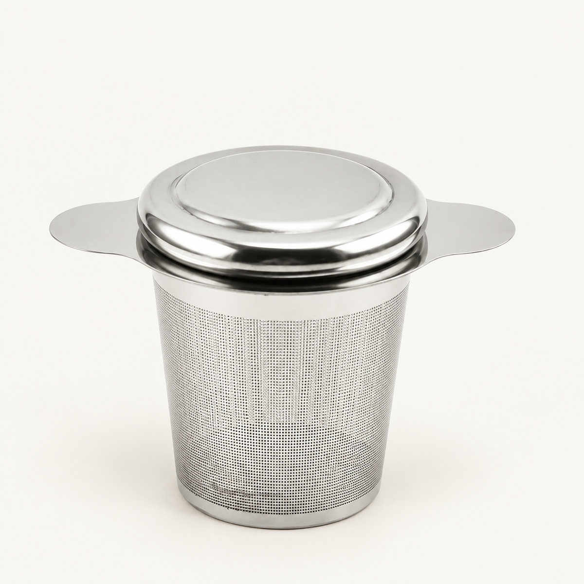 Silver Basket Tea Infuser with Lid - source image 1