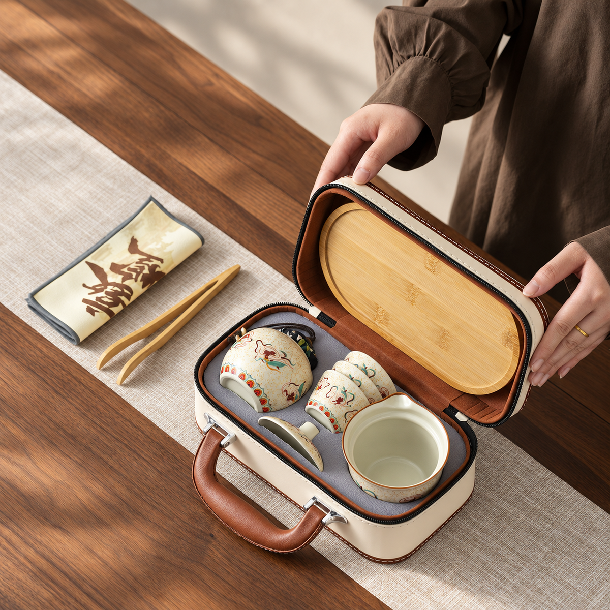 Dunhuang Ceramic Travel Tea Set — image 1