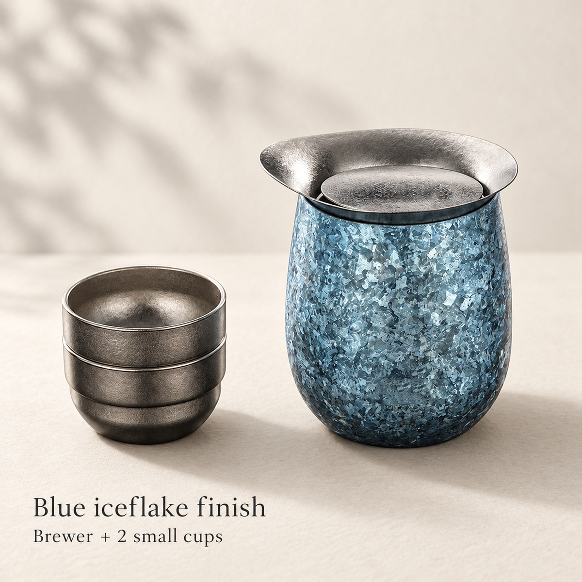 Blue iceflake / Brewer + 2 small cups