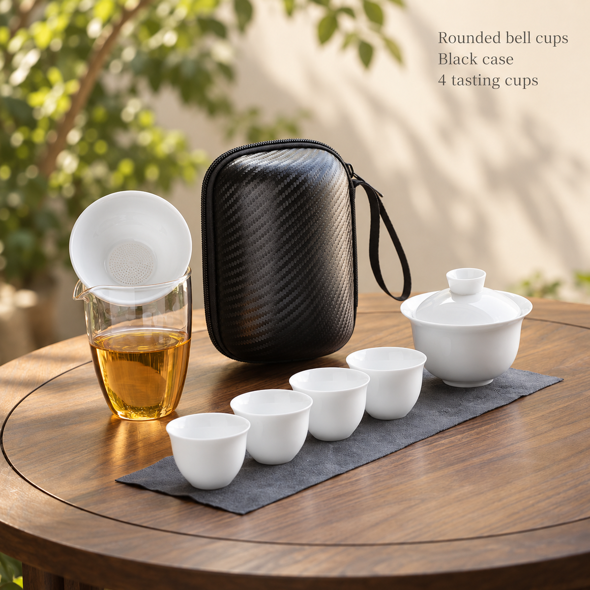 Rounded bell cups / Black case