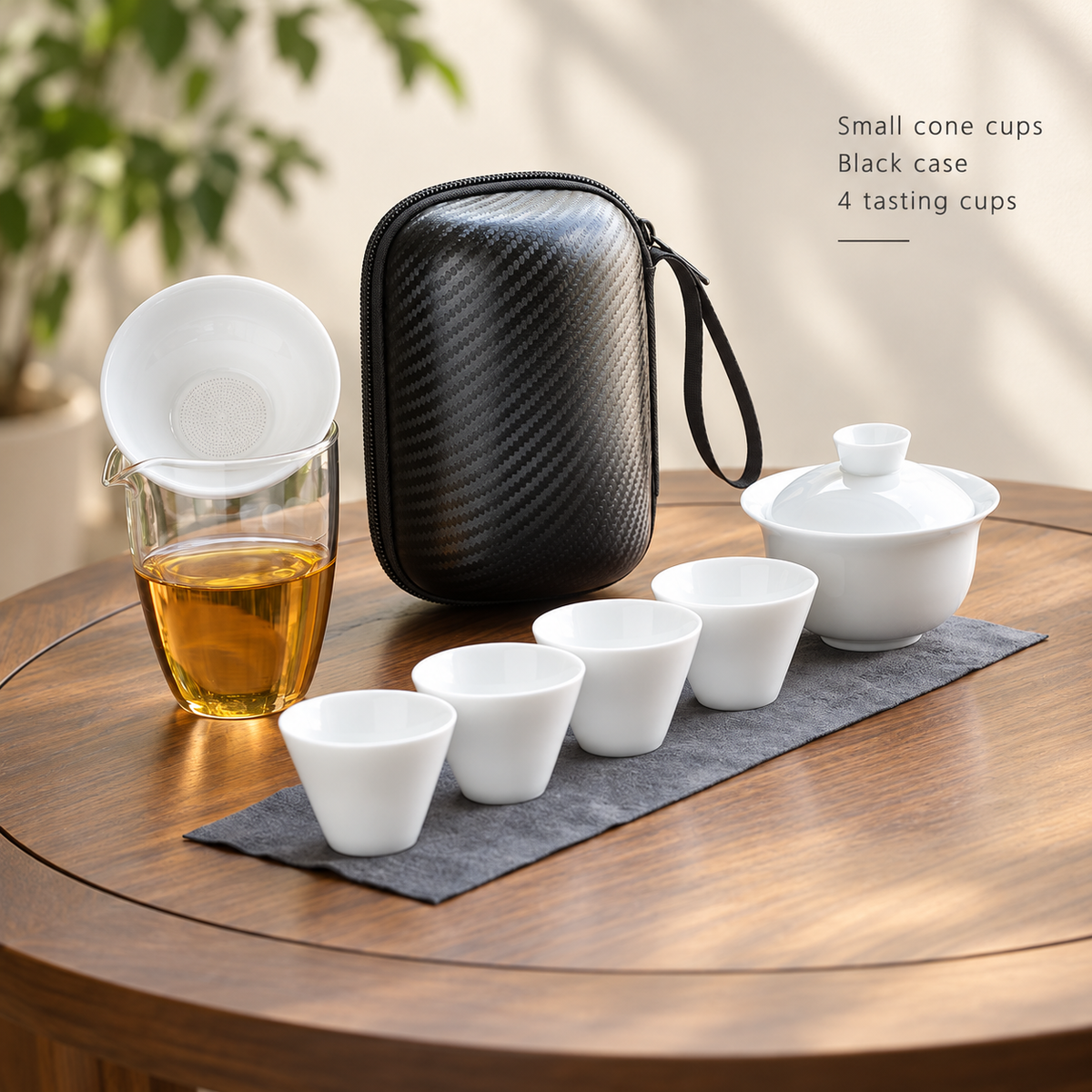 Small cone cups / Black case