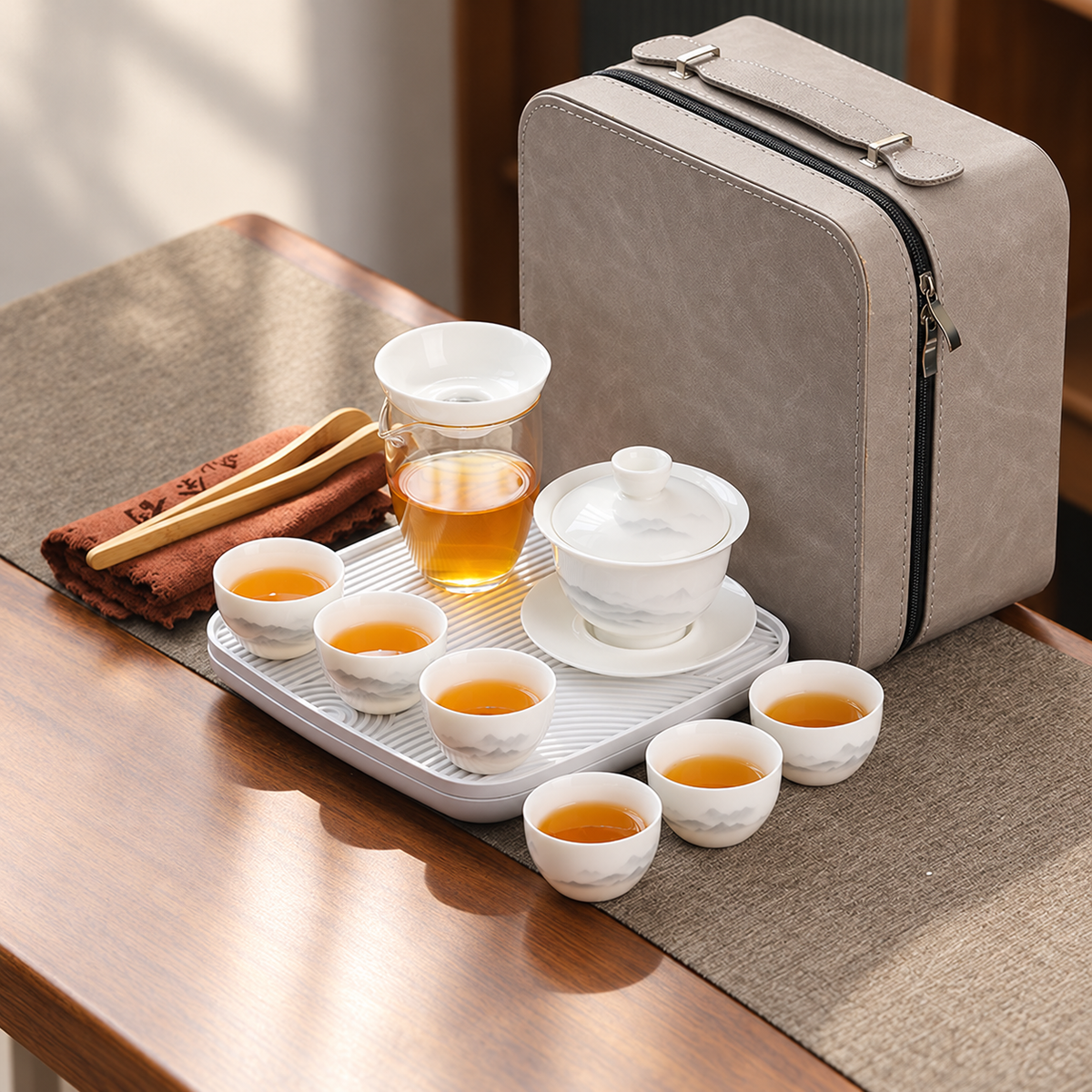 Misty Mountains · Six Cups · Tray & Larger Case
