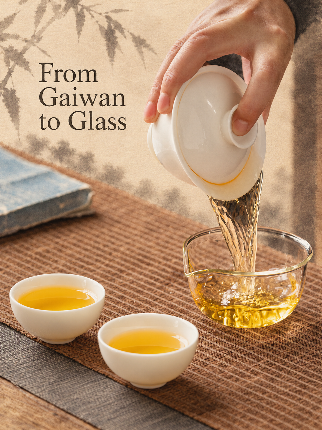 White Ceramic Gaiwan Travel Tea Sets — image 3