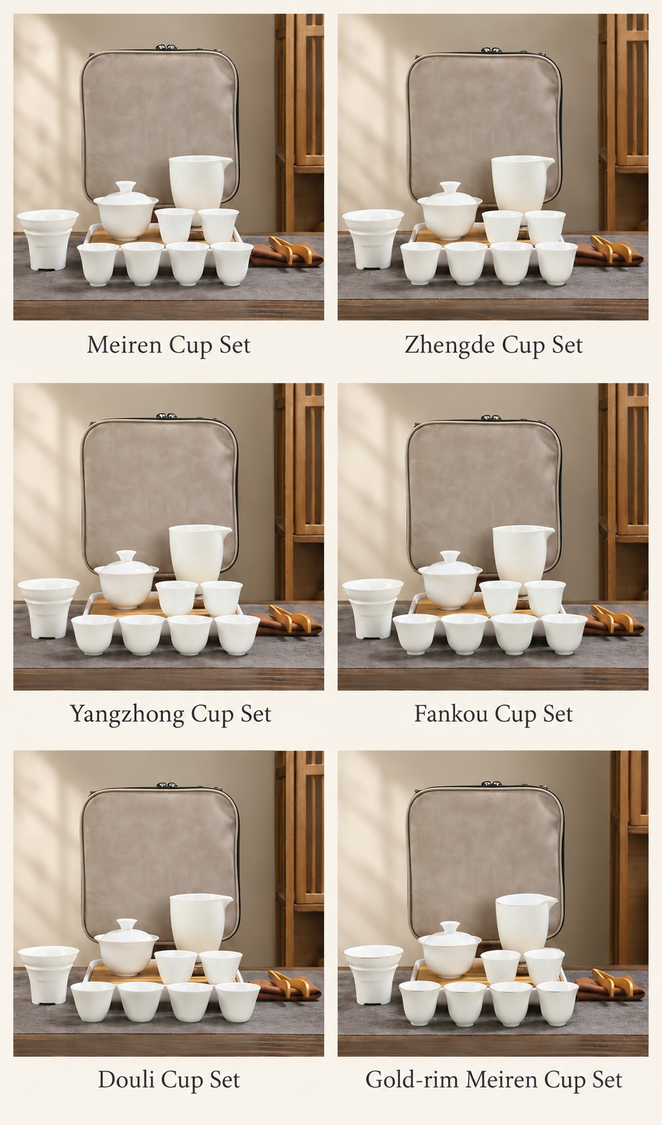 Six cups, shared tea
