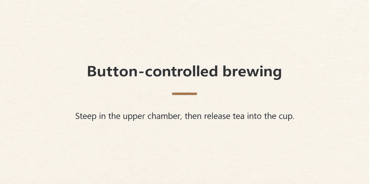 Button-controlled brewing