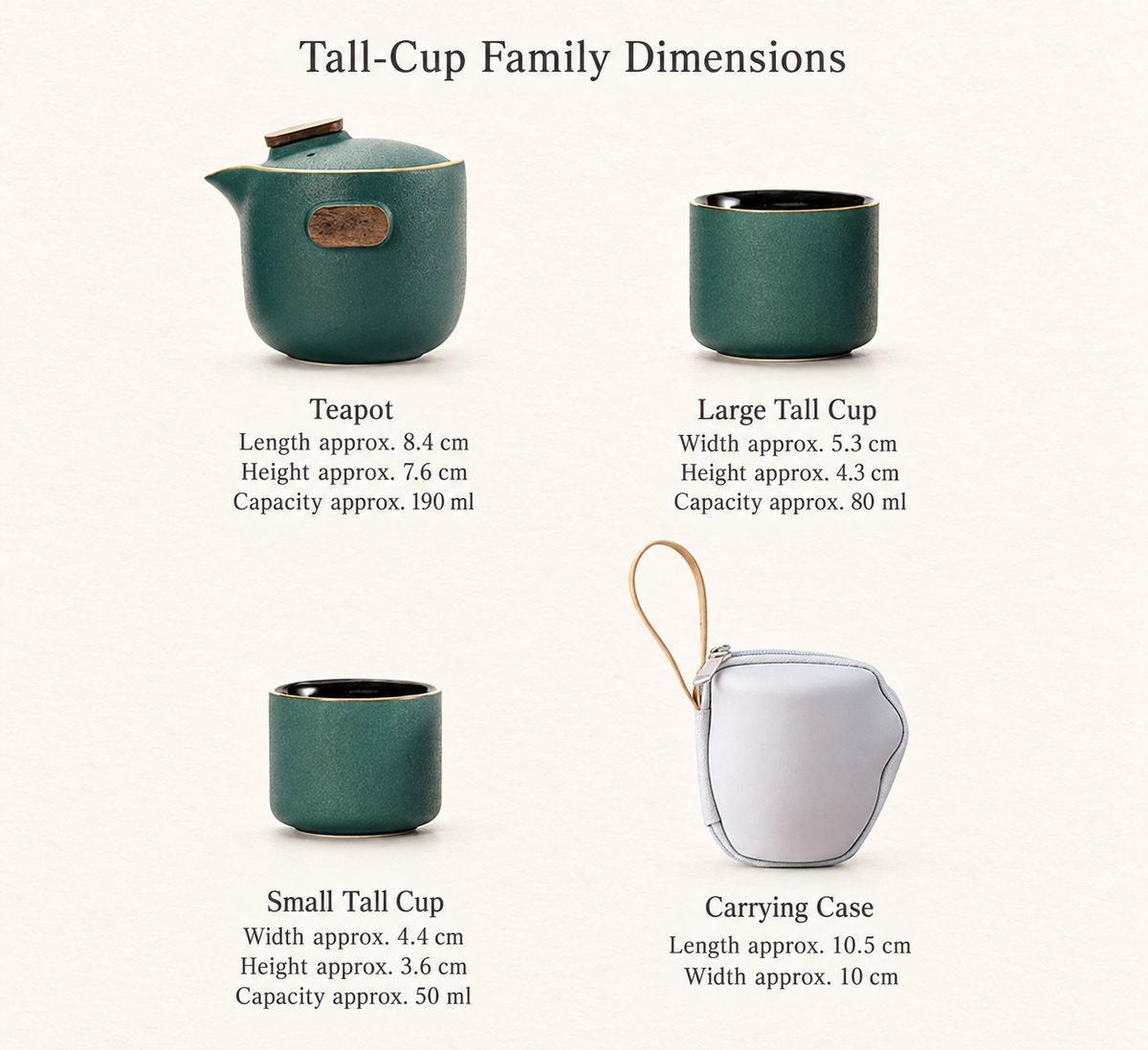 Wood-Accent Ceramic Travel Tea Set — image 4