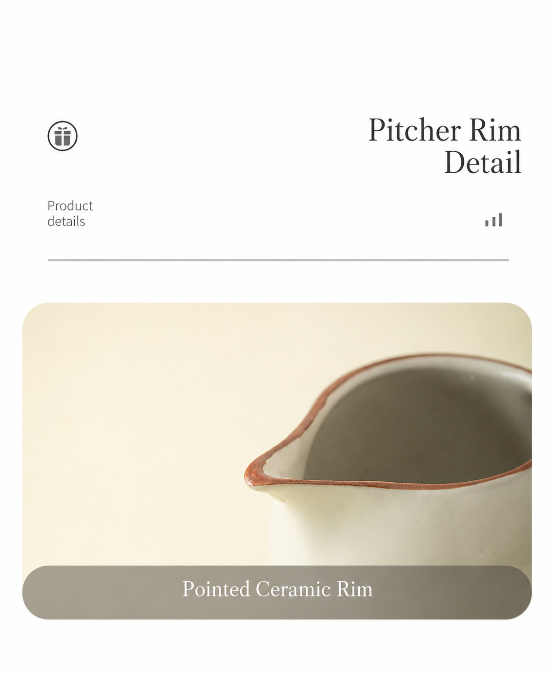 Pitcher Rim Detail