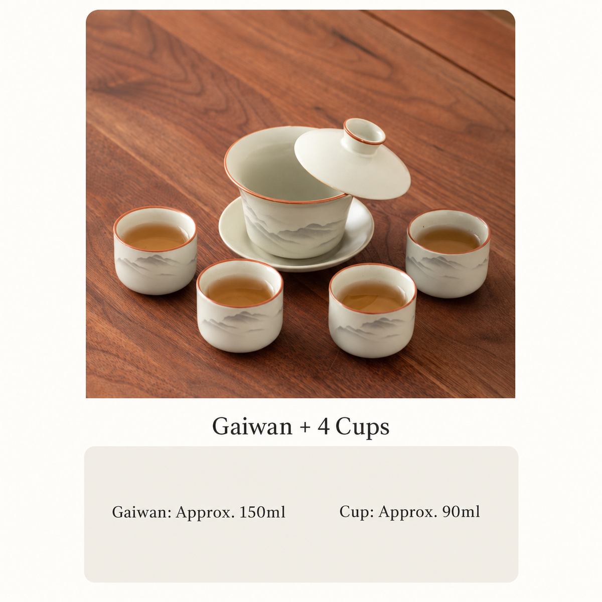Mountain Landscape Ceramic Gongfu Tea Sets — image 6