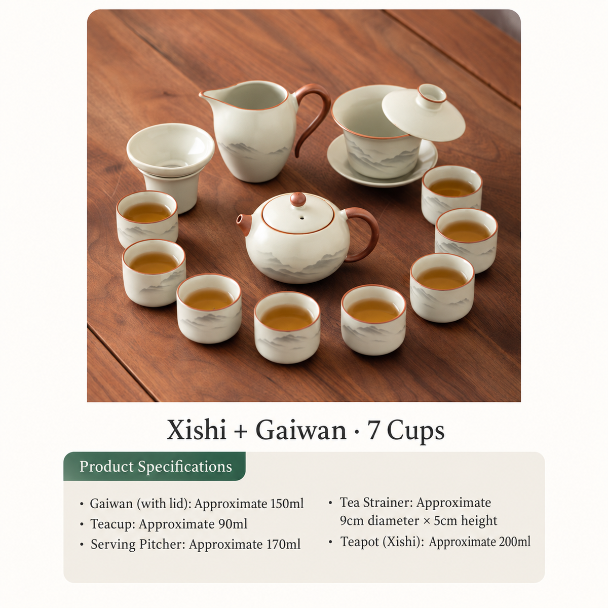 Mountain Landscape Ceramic Gongfu Tea Sets — image 15
