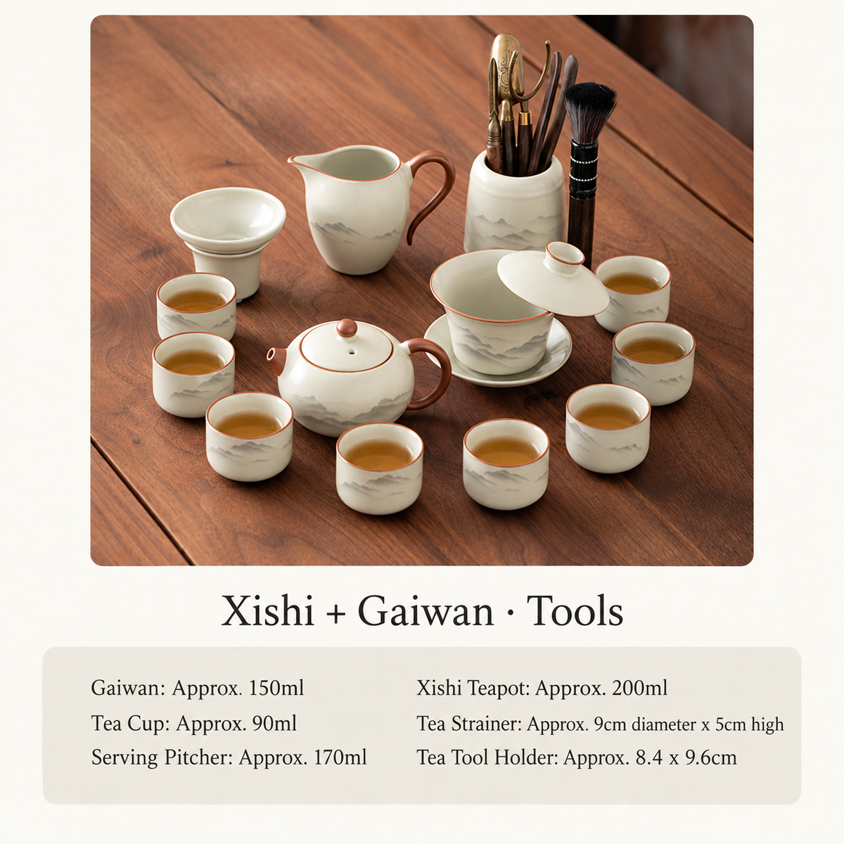 Mountain Landscape Ceramic Gongfu Tea Sets — image 17