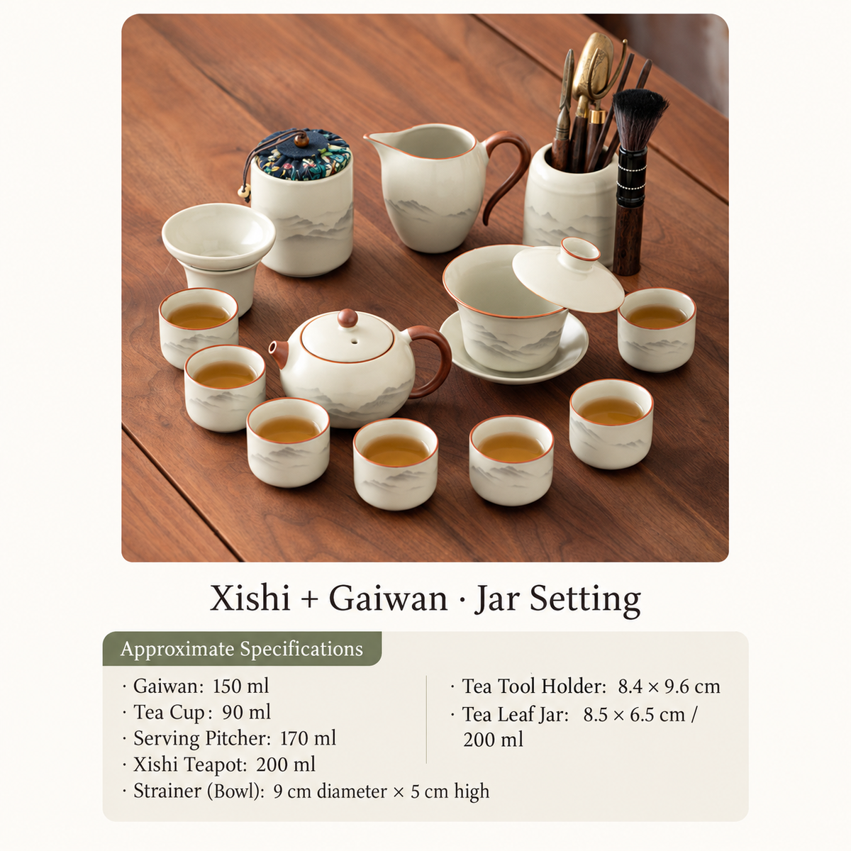 Mountain Landscape Ceramic Gongfu Tea Sets — image 19