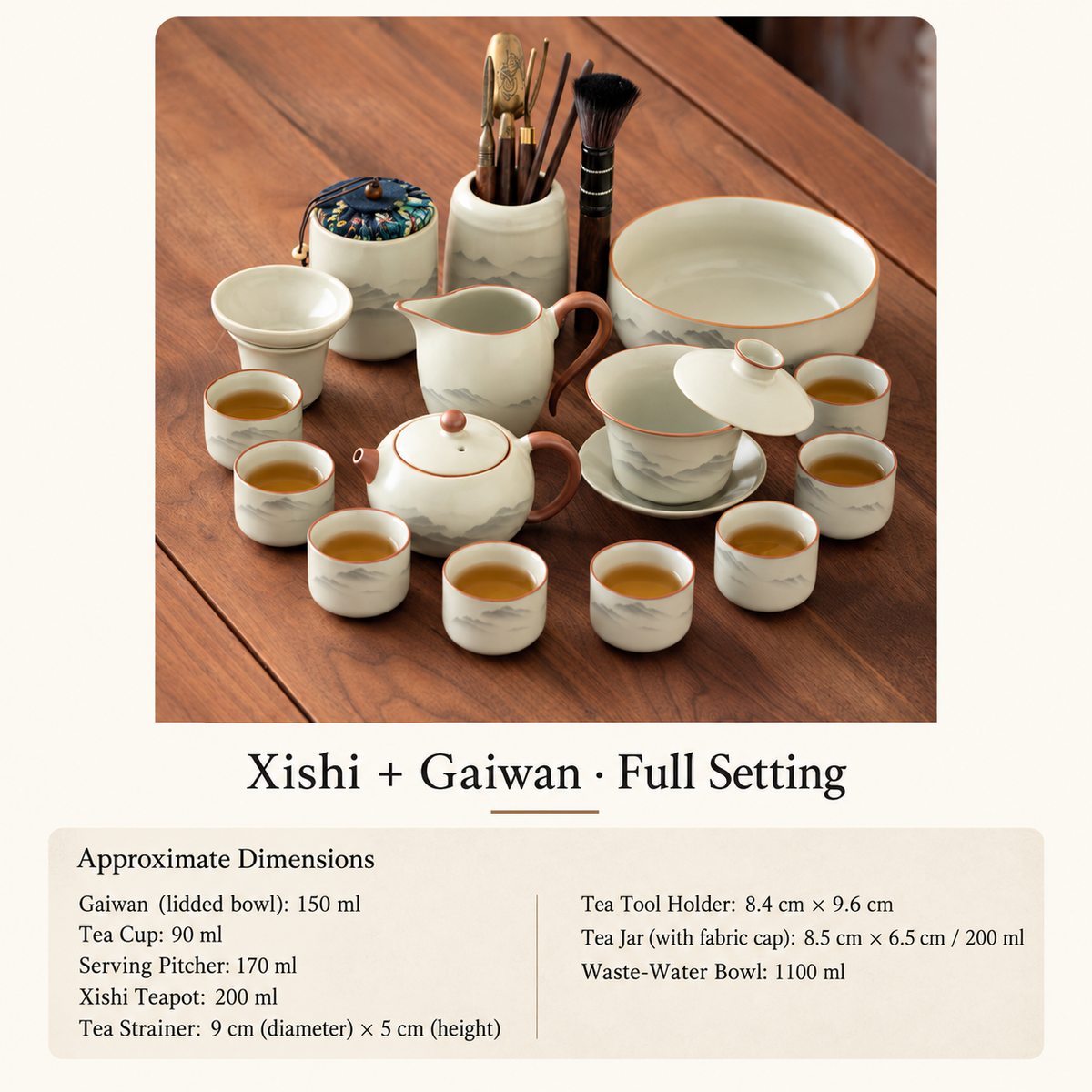 Mountain Landscape Ceramic Gongfu Tea Sets — image 21