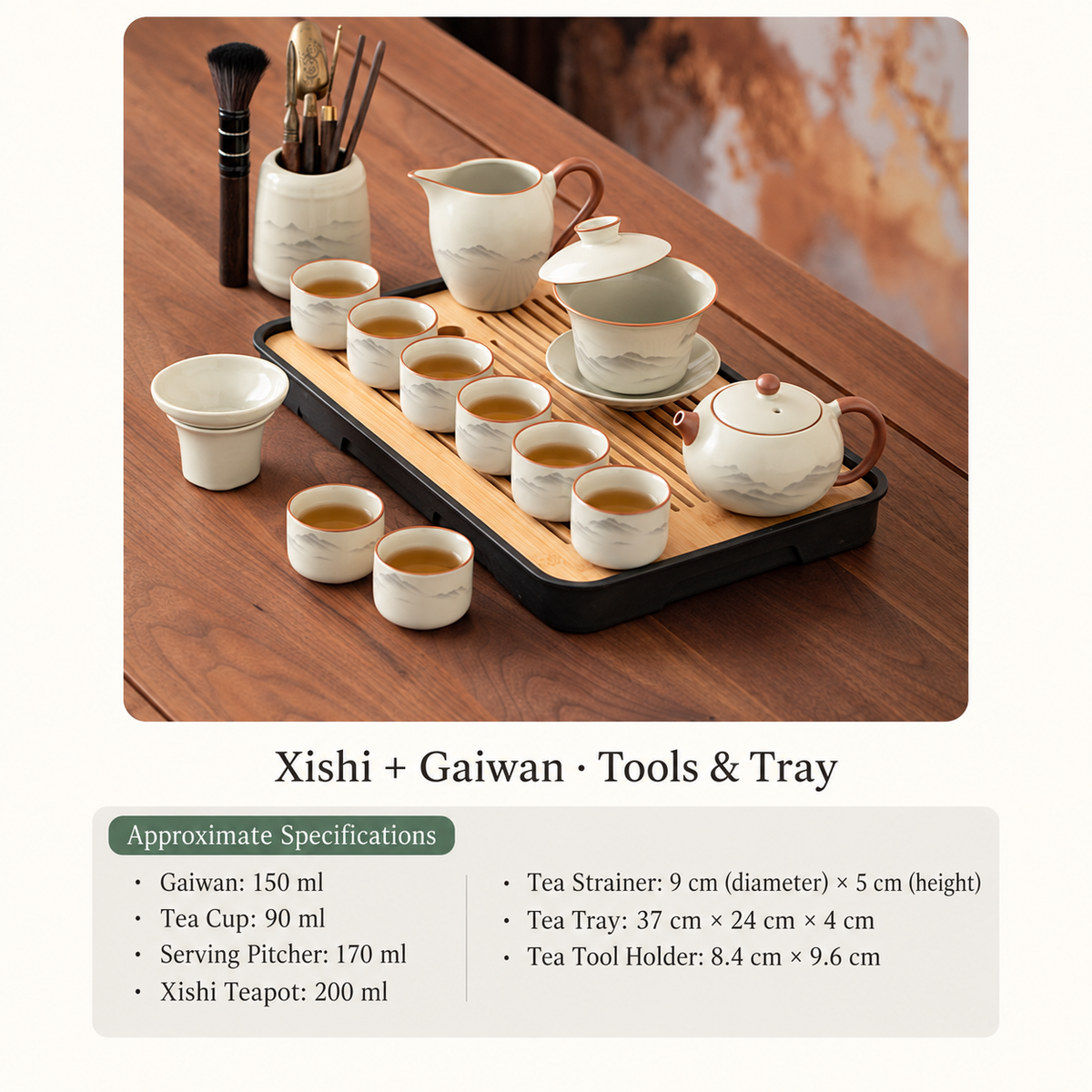 Mountain Landscape Ceramic Gongfu Tea Sets — image 30