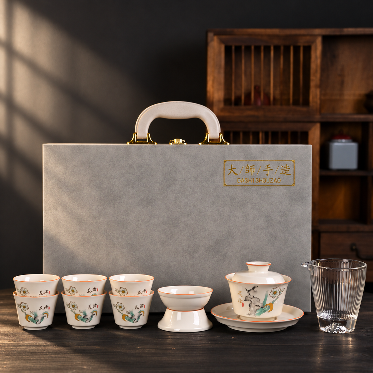 Floral Landscape - Gaiwan Tea Set