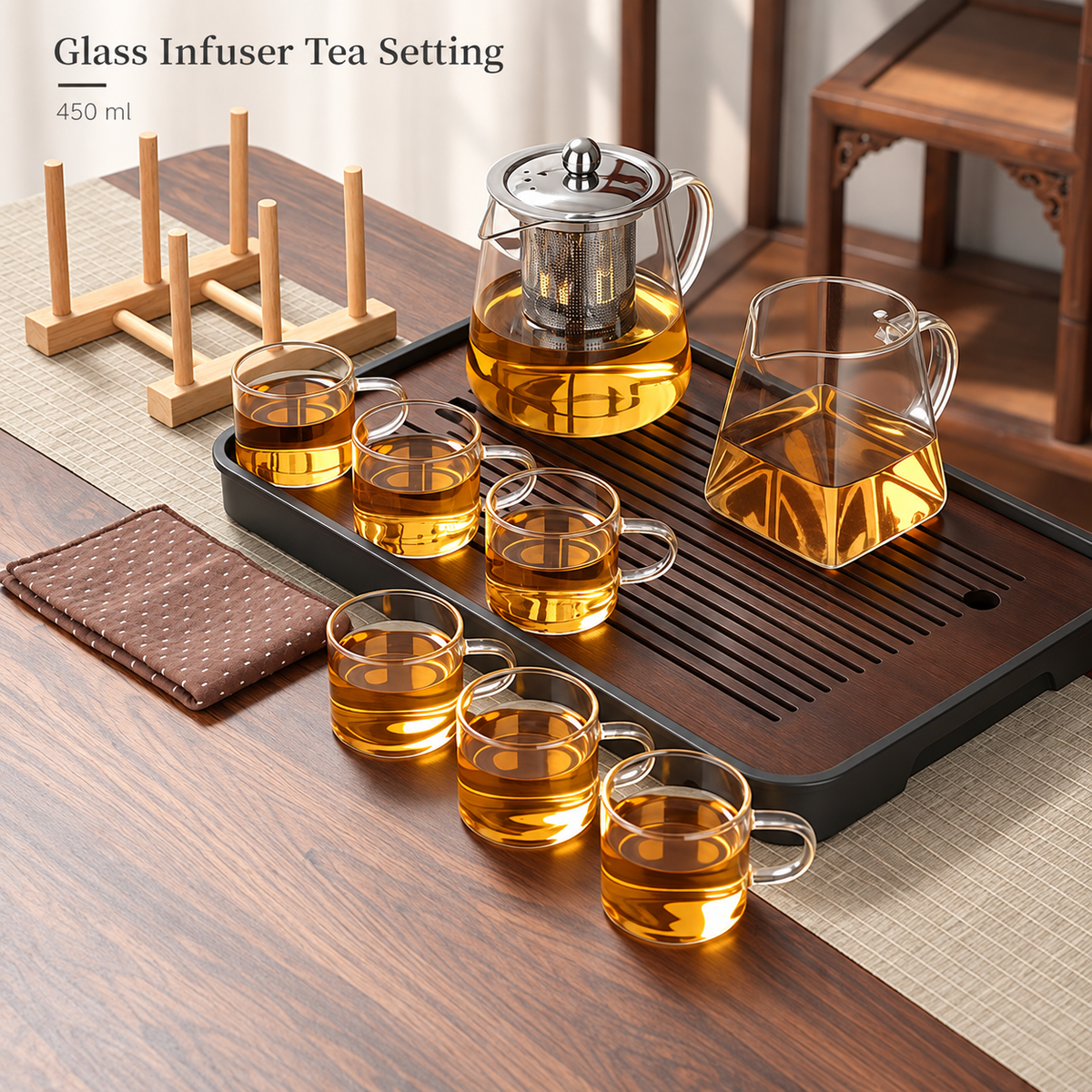 Clear Glass Infuser Tea Sets — image 1