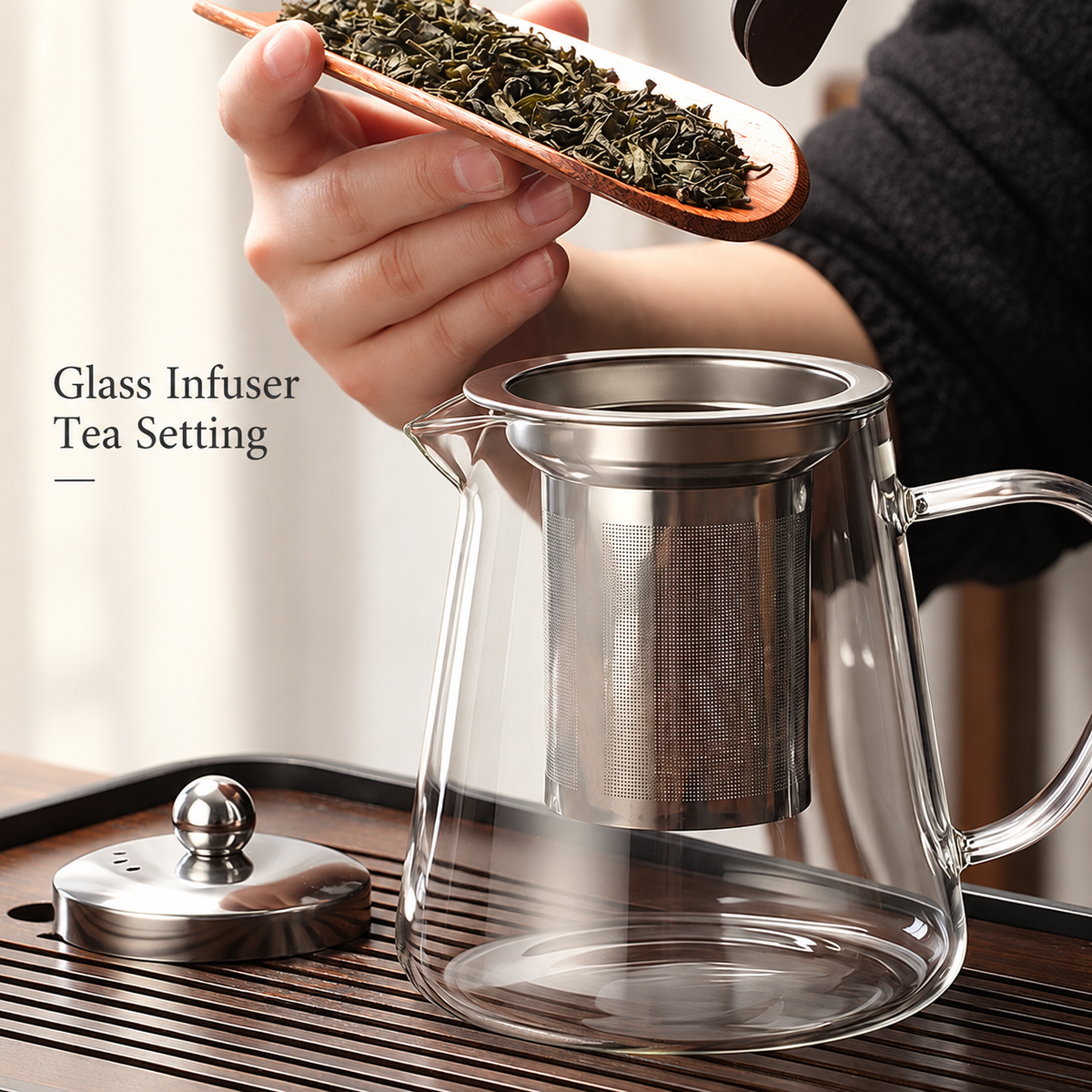 Clear Glass Infuser Tea Sets — image 2