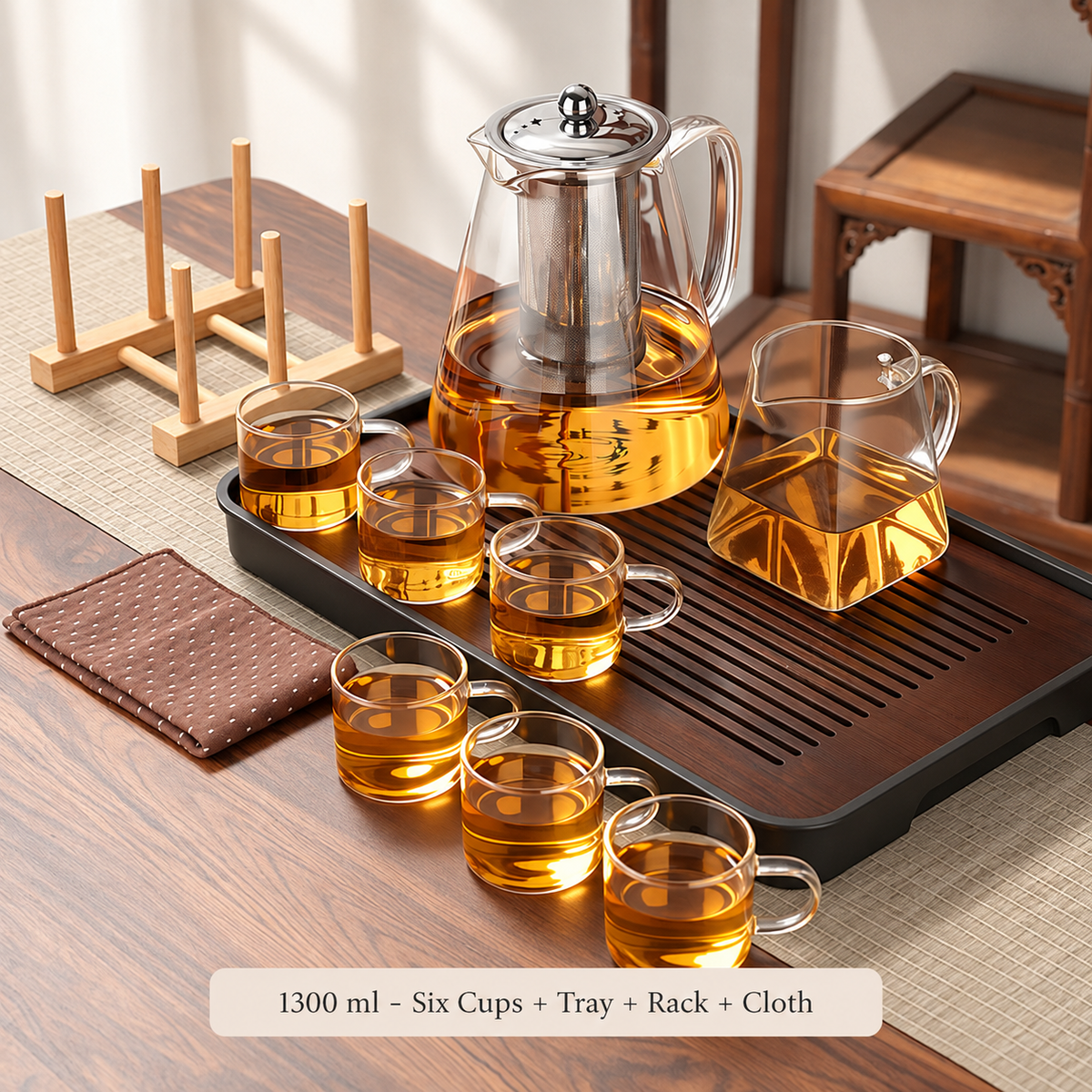 Clear Glass Infuser Tea Sets — image 17