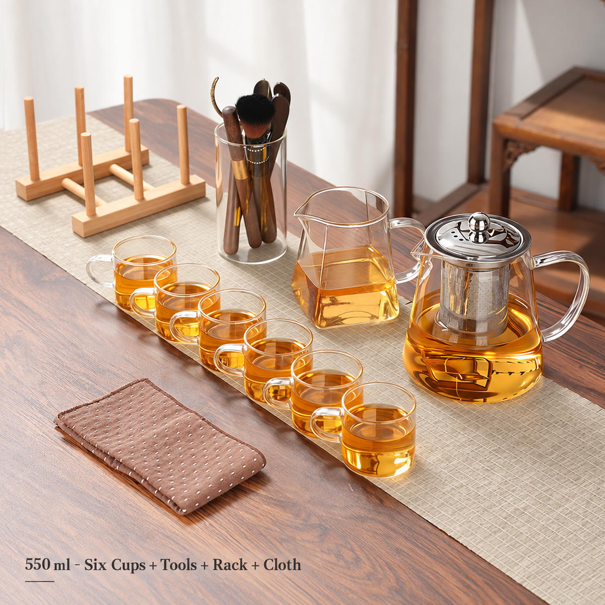 Clear Glass Infuser Tea Sets — image 19